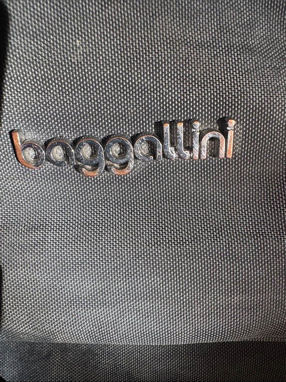 Baggallini Gray Messenger Bag with Purple Trim